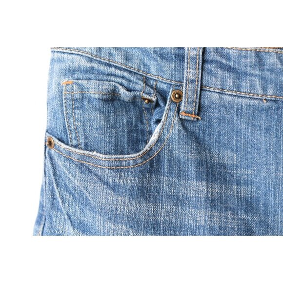 Seven7 Jeans Womens Size 4 Blue Denim Pockets Straight Leg 90s Style - Picture 6 of 14